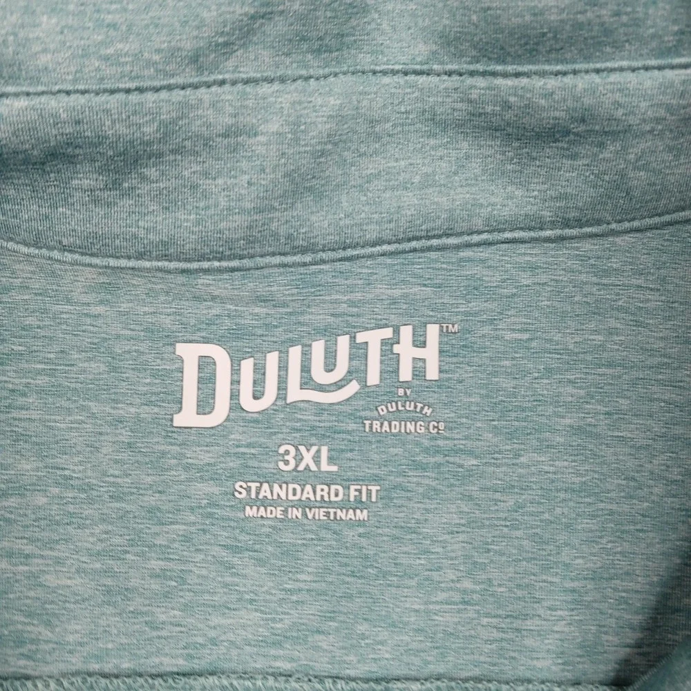 Duluth Trading Polo Shirt Mens 3XL Green‎ Solid Stretch Tagless Pocket Top